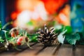 ÃÂ¡hristmas decoration on wooden background.